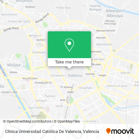 Clínica Universidad Católica De Valencia map