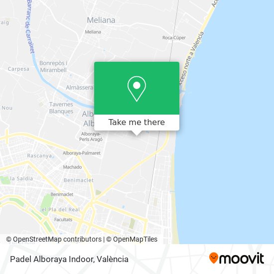 Padel Alboraya Indoor map