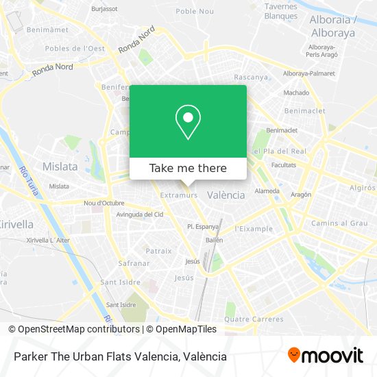 Parker The Urban Flats Valencia map