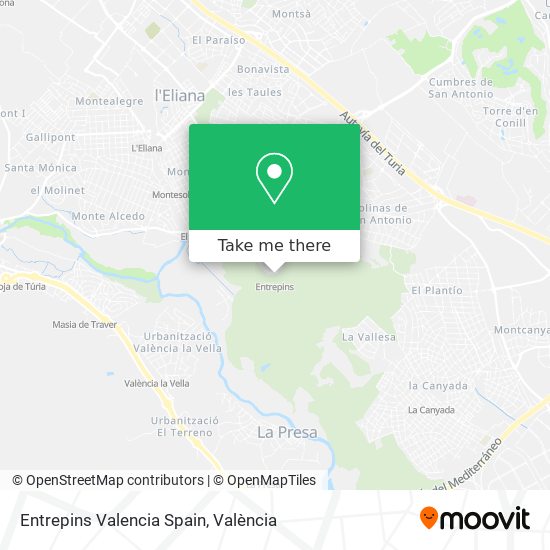 Entrepins Valencia Spain map