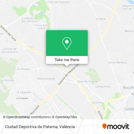 Ciudad Deportiva de Paterna map