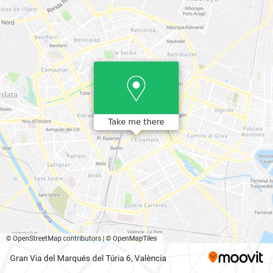 mapa Gran Via del Marqués del Túria 6