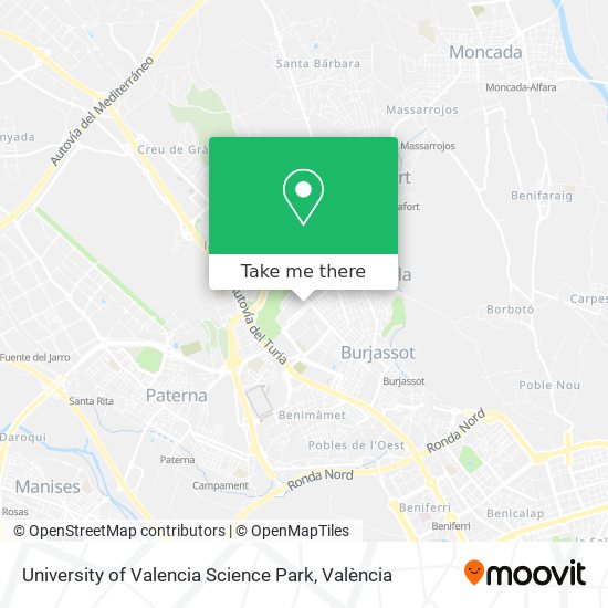 University of Valencia Science Park map