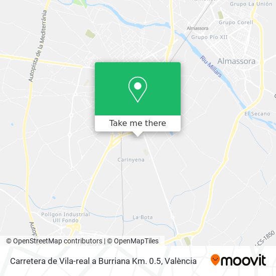 Carretera de Vila-real a Burriana Km. 0.5 map