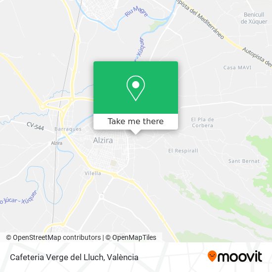 Cafeteria Verge del Lluch map