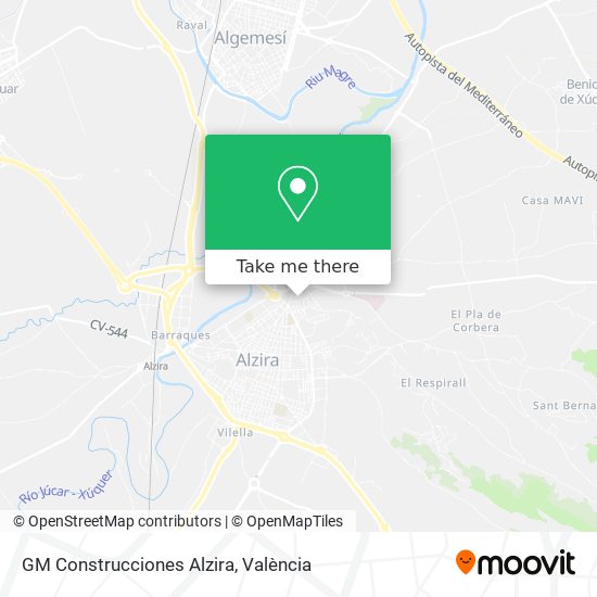 mapa GM Construcciones Alzira