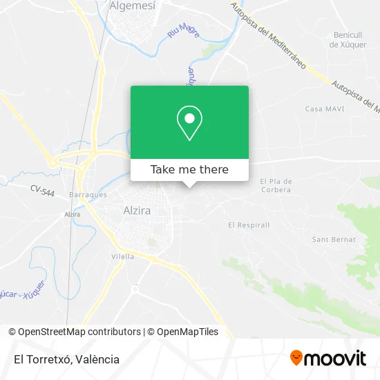 El Torretxó map