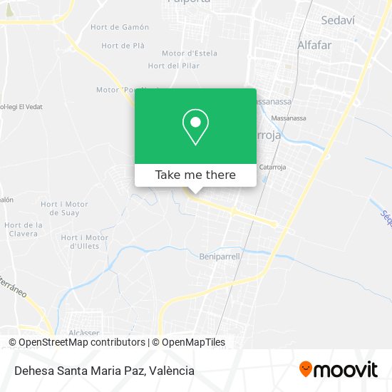 Dehesa Santa Maria Paz map