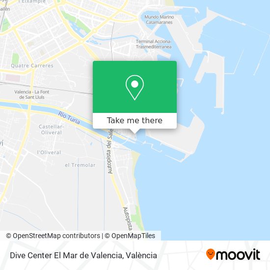 Dive Center El Mar de Valencia map