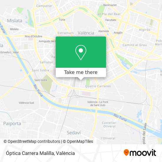 Óptica Carrera Malilla map
