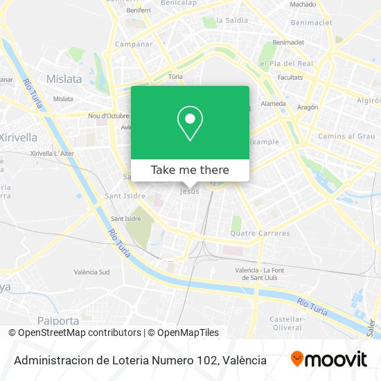 Administracion de Loteria Numero 102 map