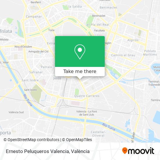 Ernesto Peluqueros Valencia map