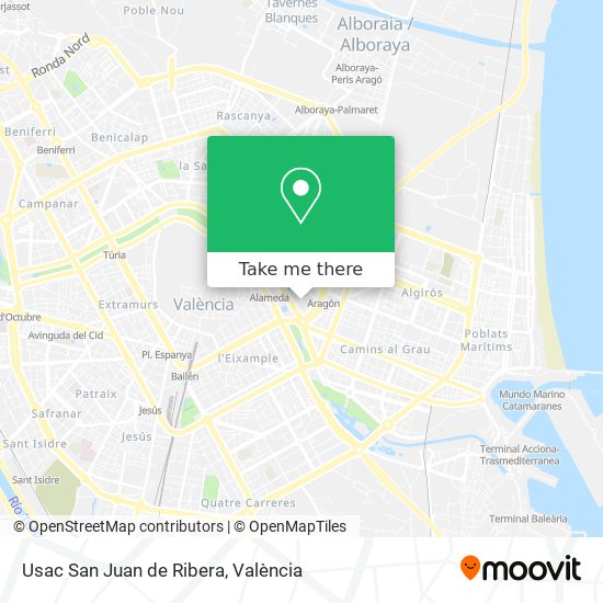 Usac San Juan de Ribera map