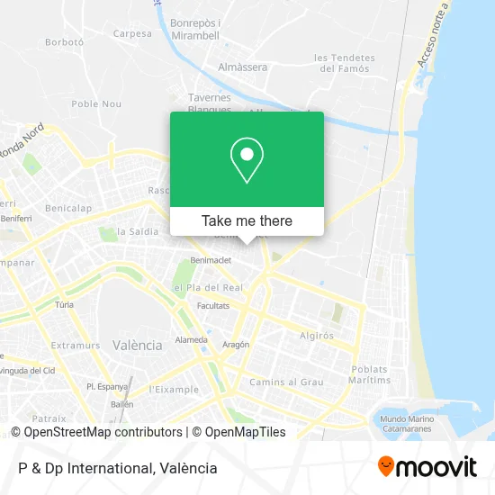 P & Dp International map