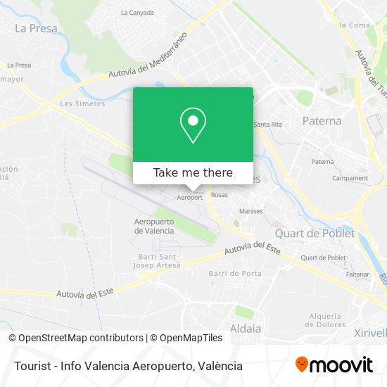 Tourist - Info Valencia Aeropuerto map