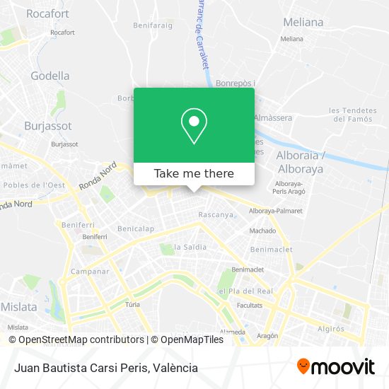Juan Bautista Carsi Peris map