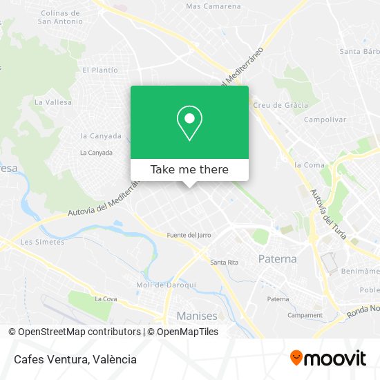 Cafes Ventura map