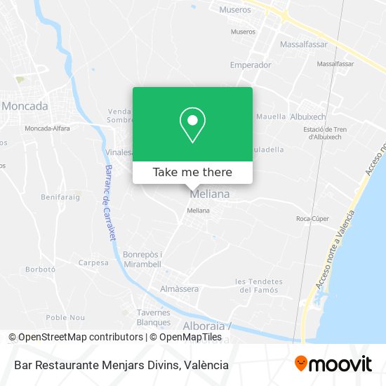 Bar Restaurante Menjars Divins map