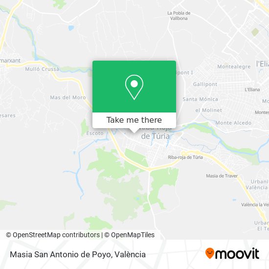 Masia San Antonio de Poyo map