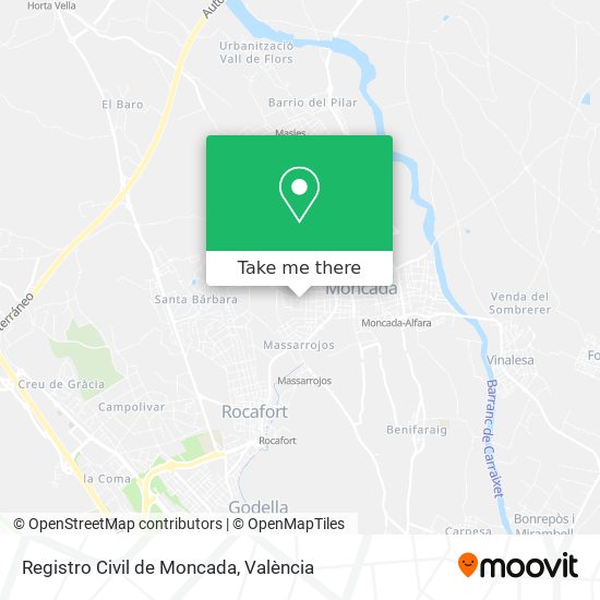 Registro Civil de Moncada map