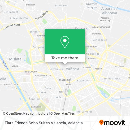 Flats Friends Soho Suites Valencia map