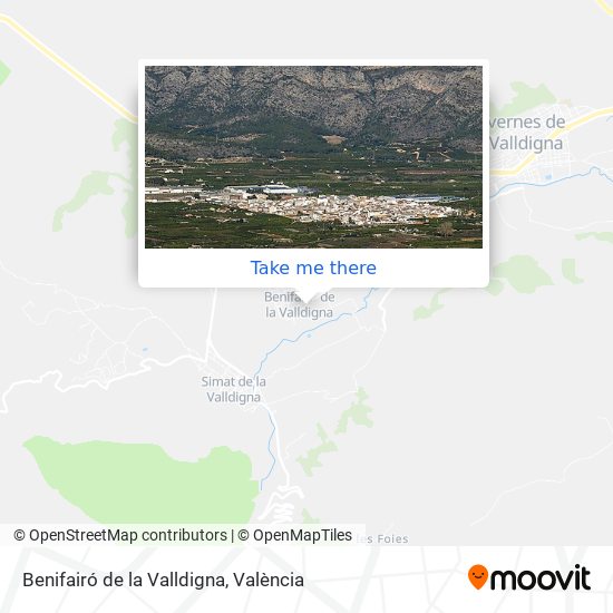 Benifairó de la Valldigna map