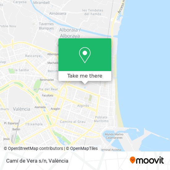 mapa Camí de Vera s/n