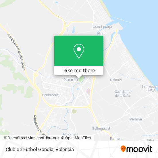 mapa Club de Futbol Gandia