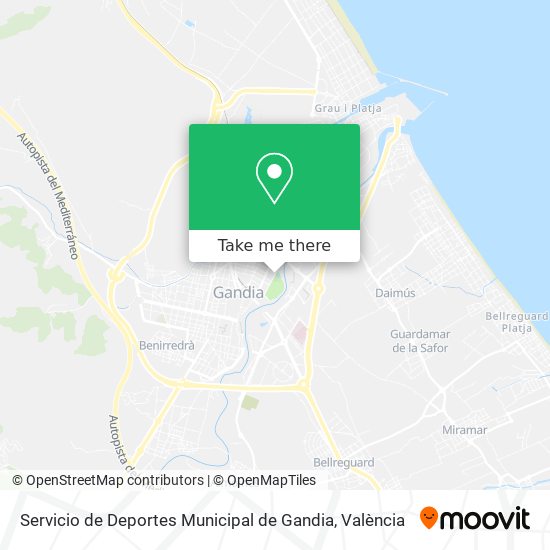 Servicio de Deportes Municipal de Gandia map