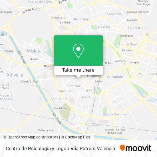 Centro de Psicologia y Logopedia Patraix map