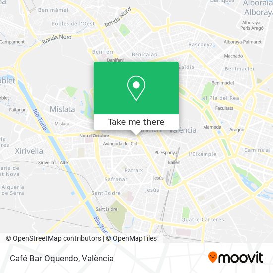 mapa Café Bar Oquendo