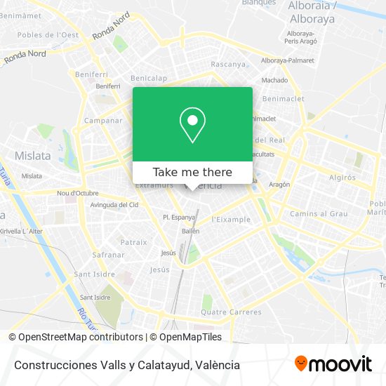 Construcciones Valls y Calatayud map