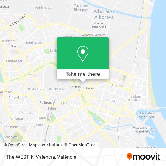 The WESTIN Valencia map