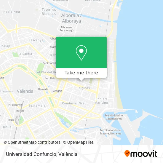 Universidad Confuncio map