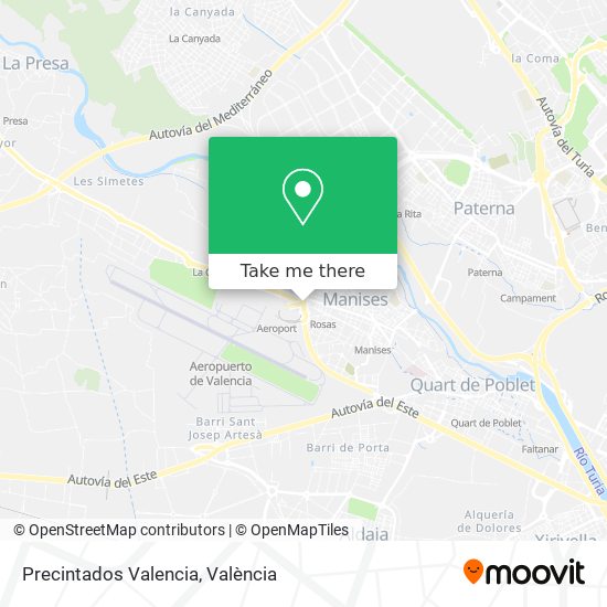 Precintados Valencia map