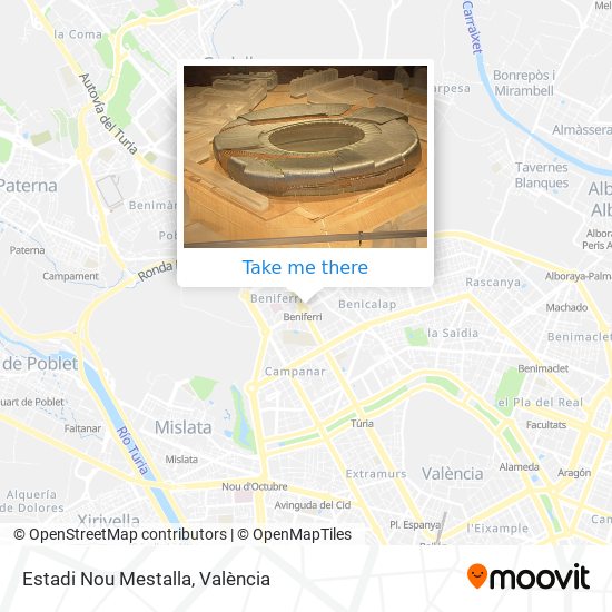 mapa Estadi Nou Mestalla