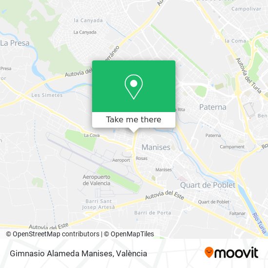 Gimnasio Alameda Manises map