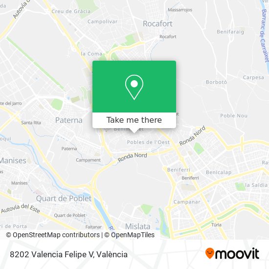 8202 Valencia Felipe V map