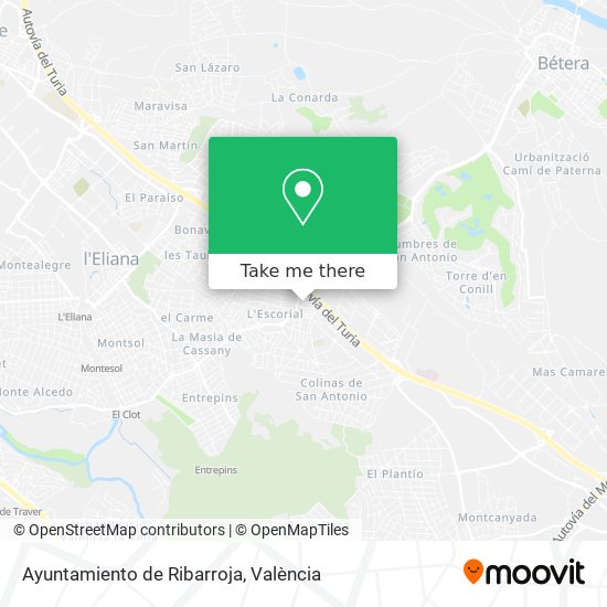 Ayuntamiento de Ribarroja map
