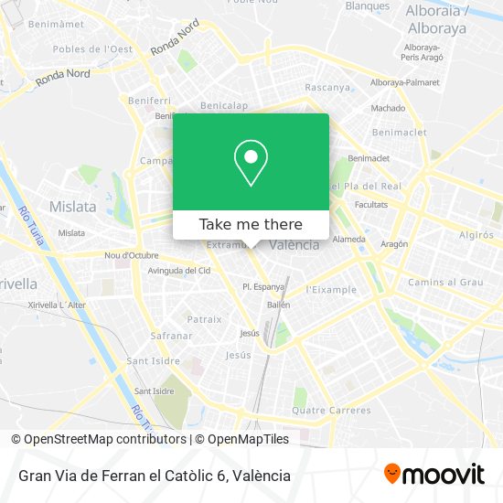 Gran Via de Ferran el Catòlic 6 map