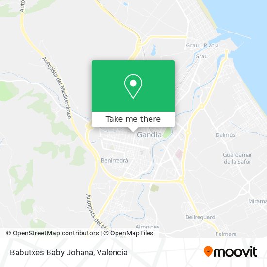 Babutxes Baby Johana map