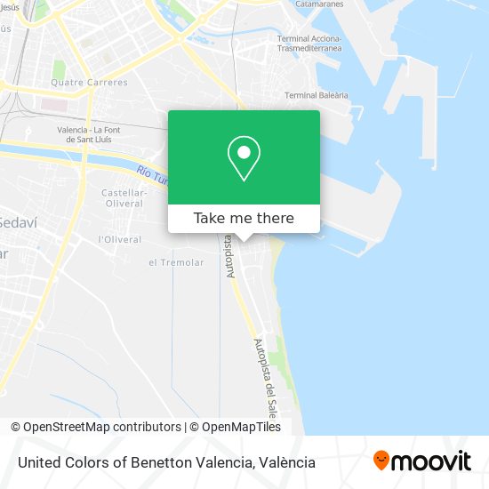 United Colors of Benetton Valencia map