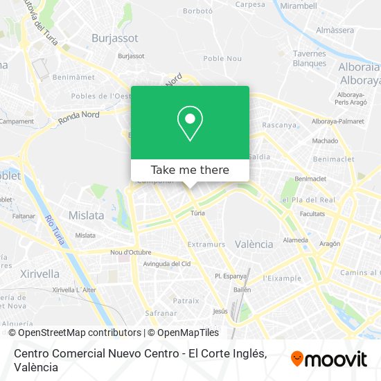 Centro Comercial Nuevo Centro - El Corte Inglés map