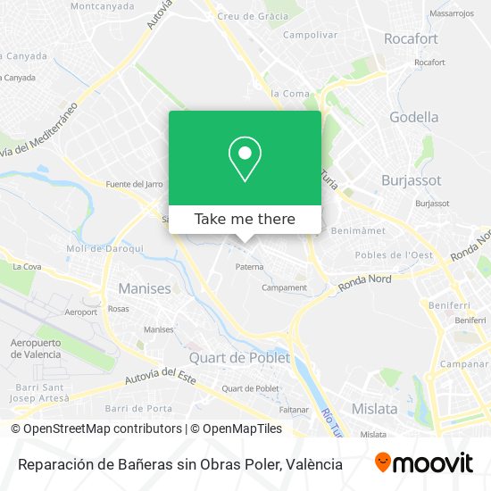 mapa Reparación de Bañeras sin Obras Poler