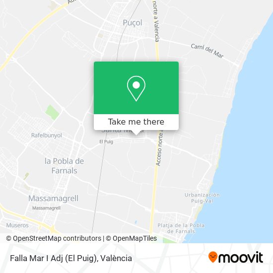 Falla Mar I Adj (El Puig) map