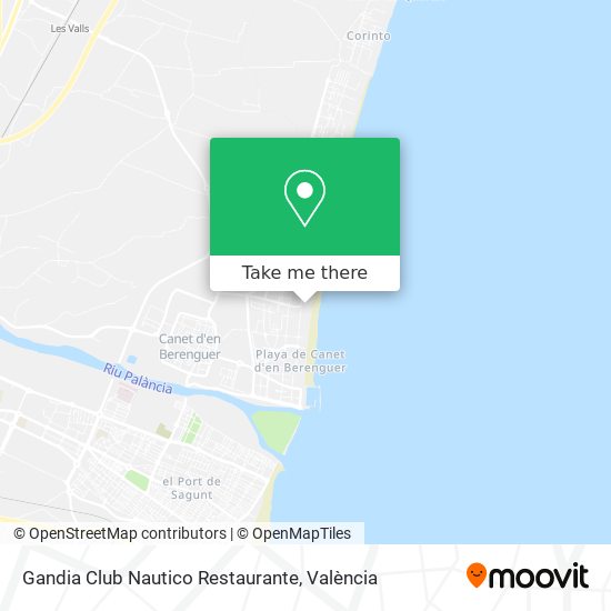 mapa Gandia Club Nautico Restaurante
