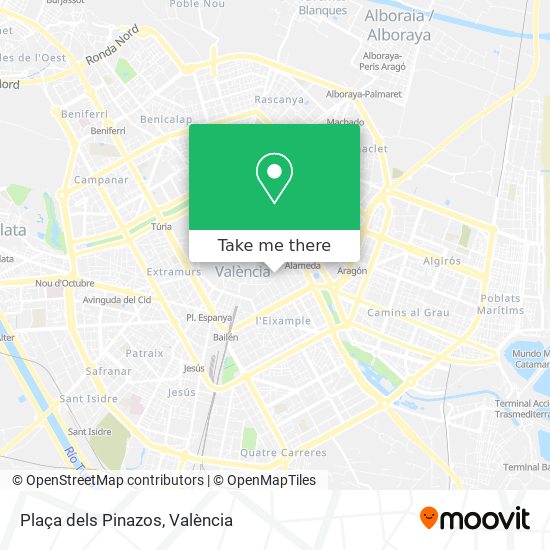 Plaça dels Pinazos map