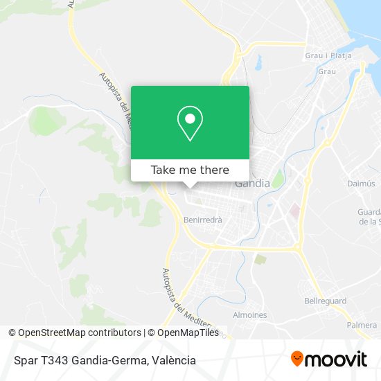 mapa Spar T343 Gandia-Germa