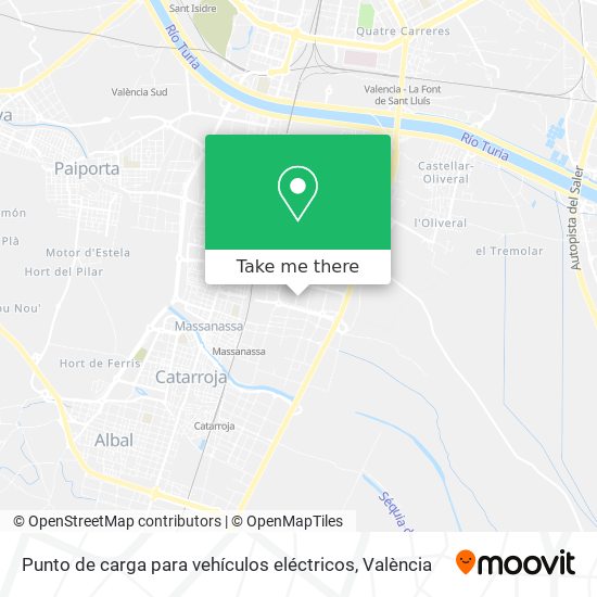 Punto de carga para vehículos eléctricos map