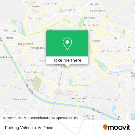 Parking Valencia map